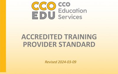 CCO EDU Completes Accredited Training Provider Standard
